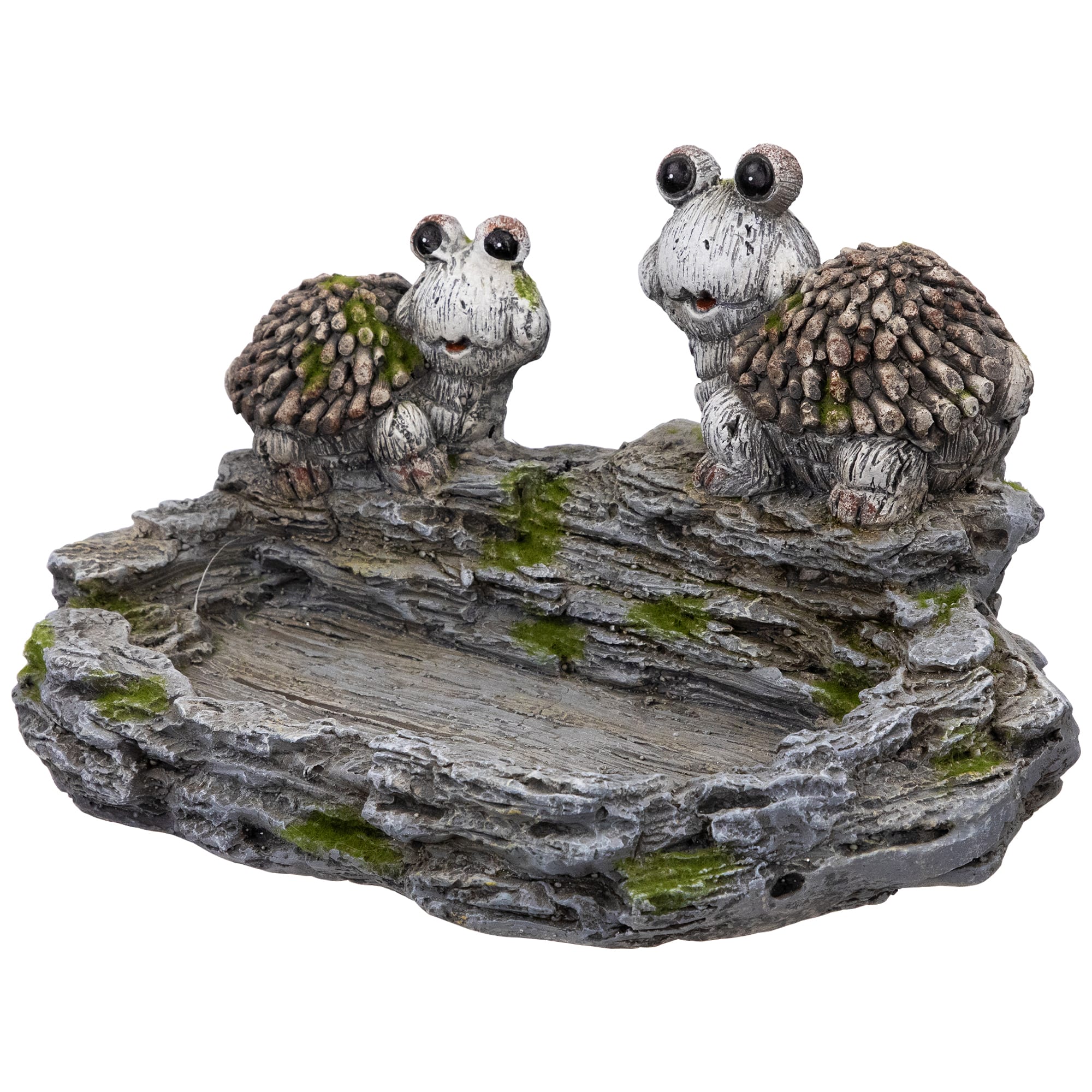 11.75" Turtle Couple Outdoor Garden Bird Bath